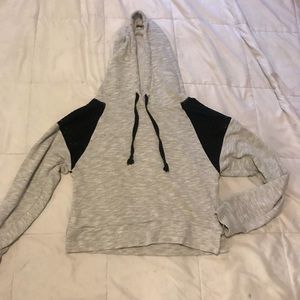 Aeropostale Mesh Shoulder Cropped Hoodie